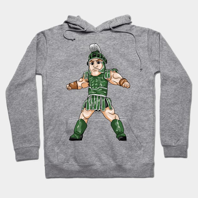 Spartans Michigan State University Sparty Mascot - Collage sports - Drawing style Hoodie by thesportstation